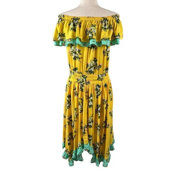 Matilda Jane Brilliant Daydream Hooked on a Feeling Yellow Floral Dress Medium - Picture 2 of 11